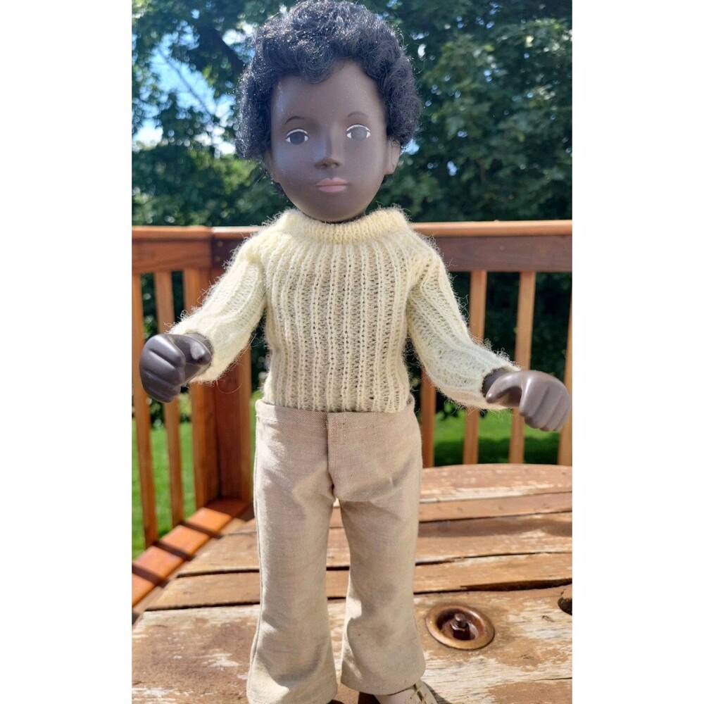 Vintage Sasha Caleb #4-309 Early 1970's Boy Doll with clothing FLAWS READ